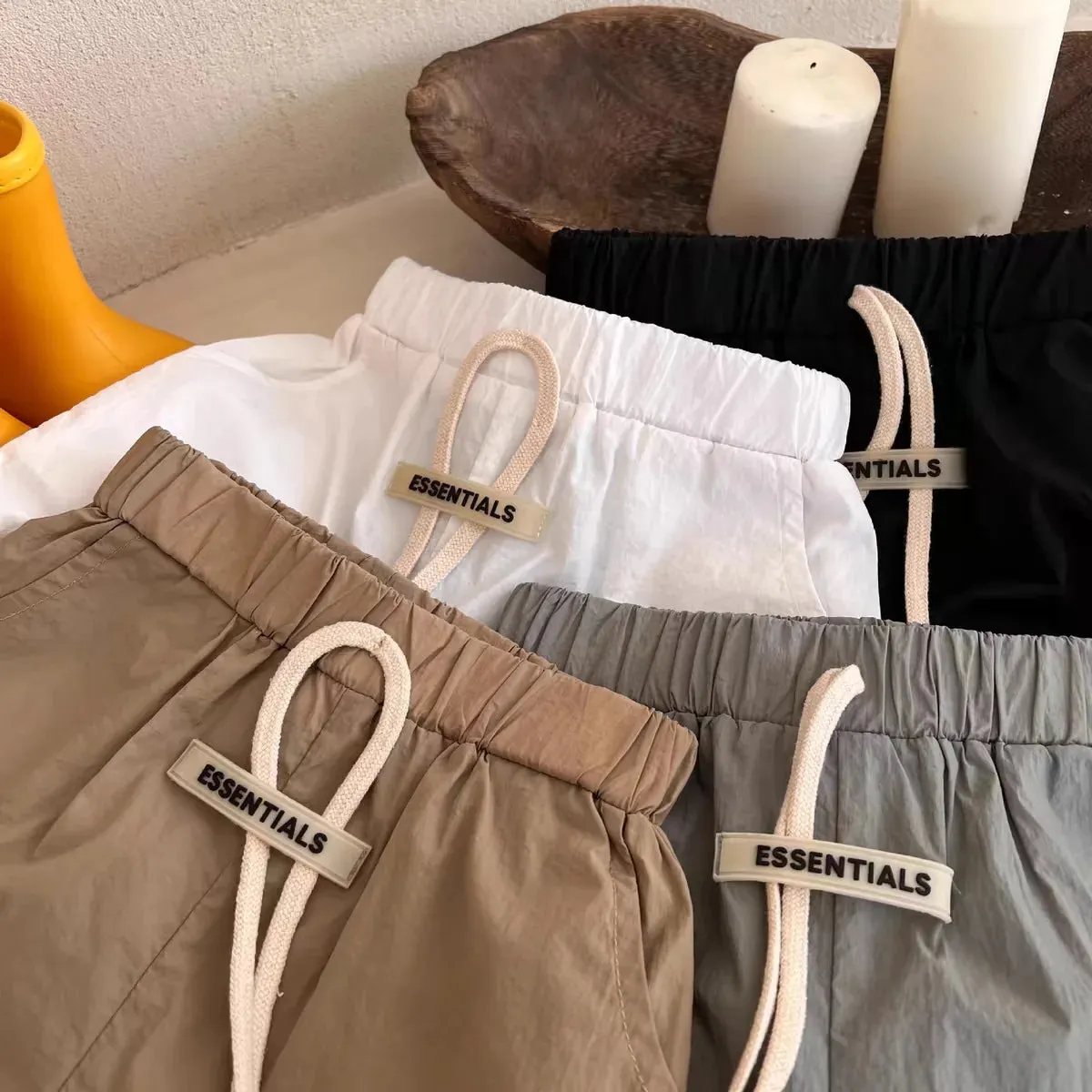 2024 Kids Fashionable Summer Cool Shorts Boys Breathable Thin Pants Leisure Elastic Waist Comfortable Cotton Sports Shorts