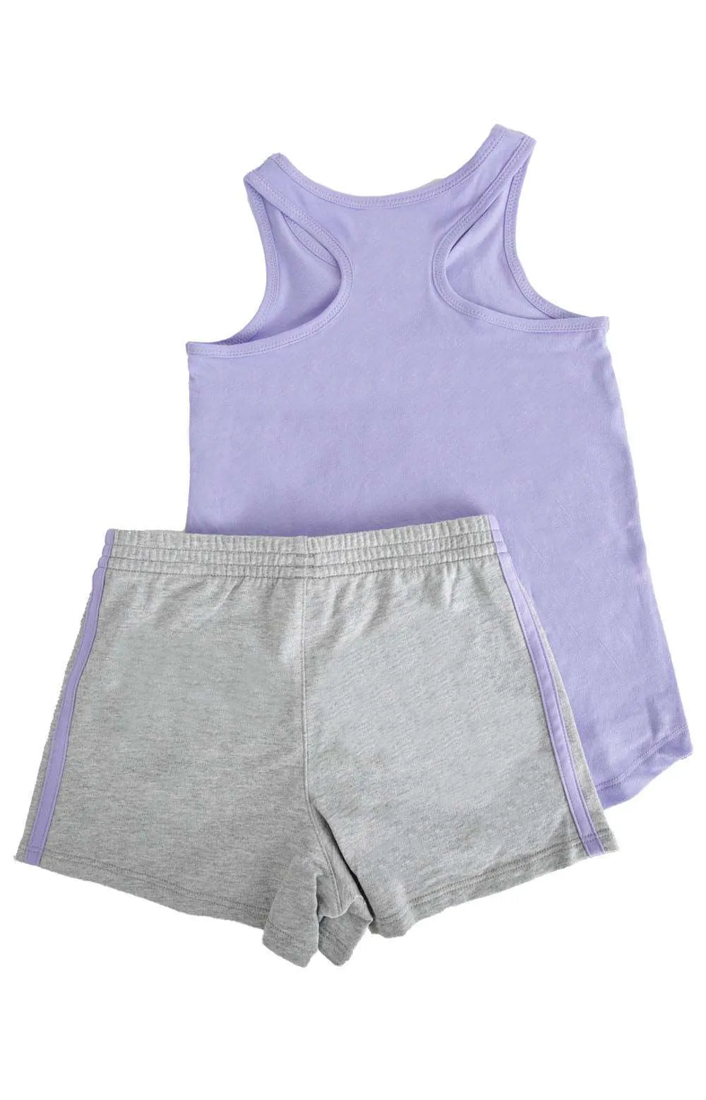 Adidas Kids Light Purple Tank and Shorts Set