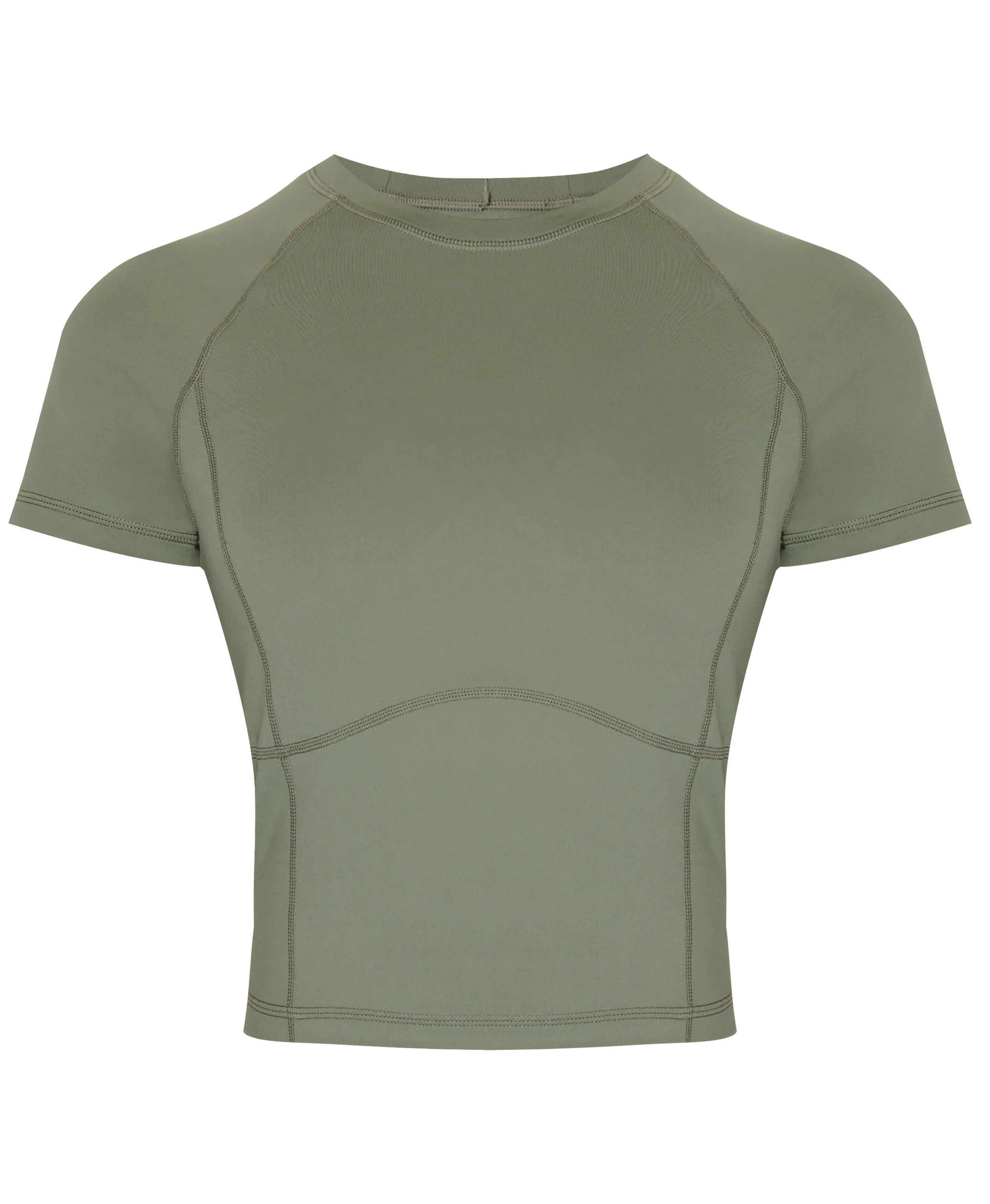 All Day Active Cropped T-shirt Sb9798 Umbra-Green