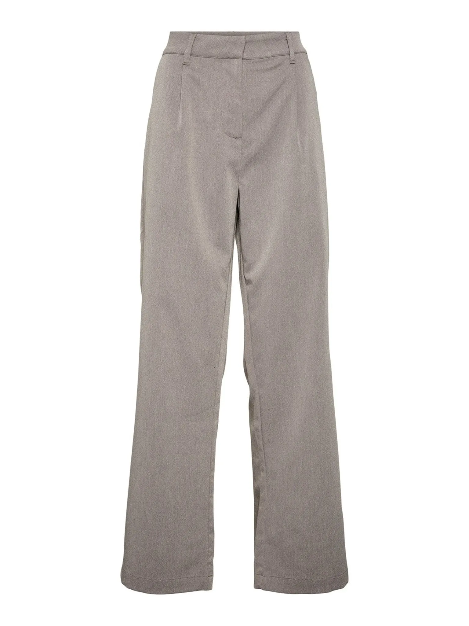 Almond Dad Trousers - Medium Grey Melange