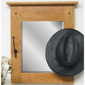 Amish Classic Mission Wall Mirror with Hooks