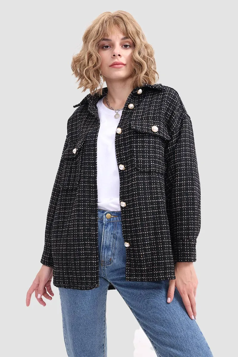 ARO LORA Classic Collar Flap Pocket Breasted Coat