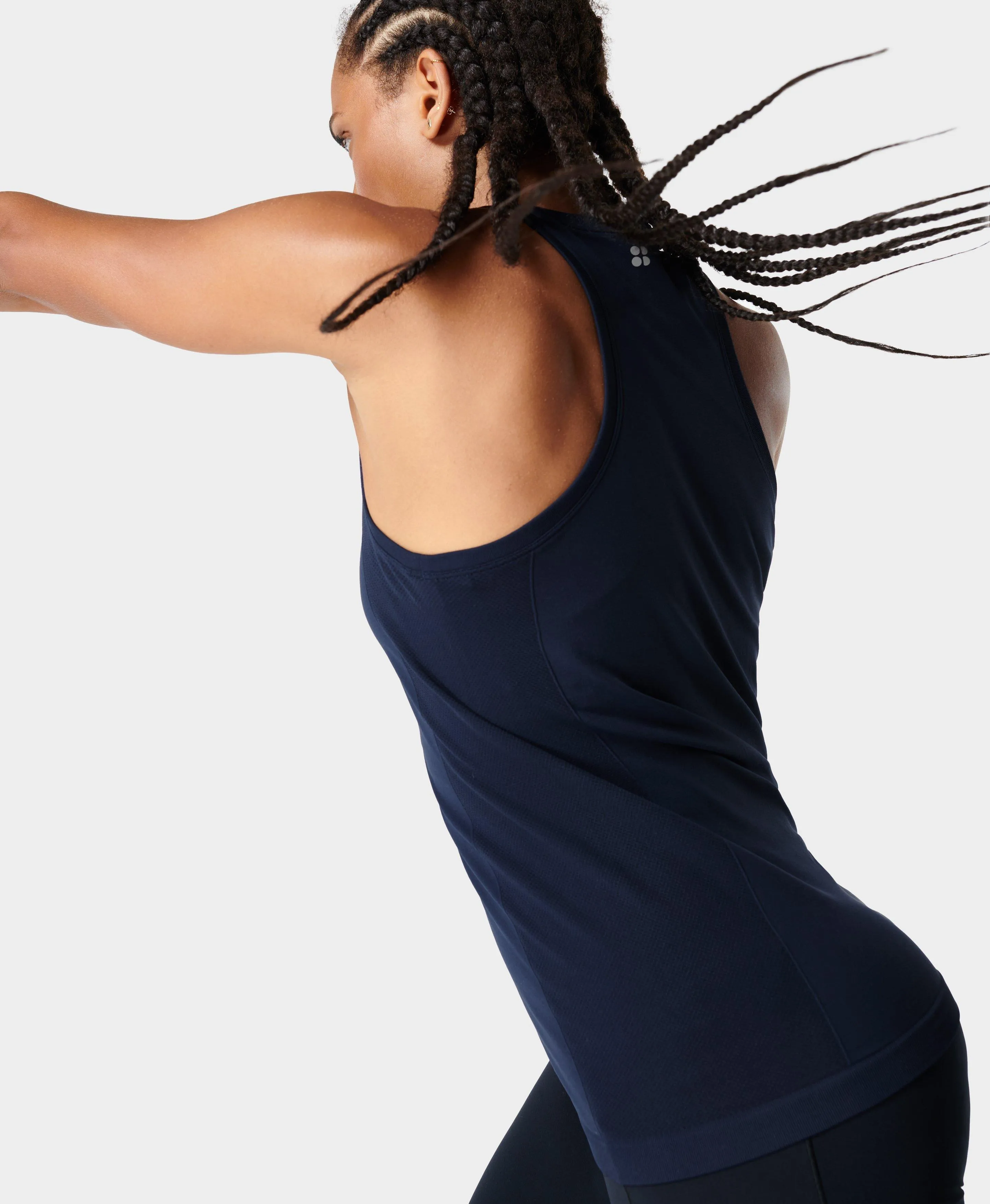 Athlete Seamless Workout Tank Sb6545 Navy-Blue