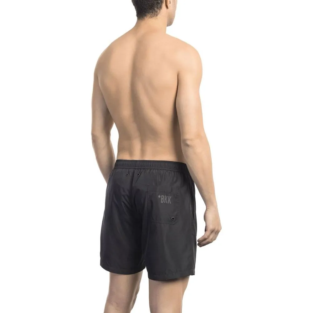 Bikkembergs Black Polyester Men Swim Short