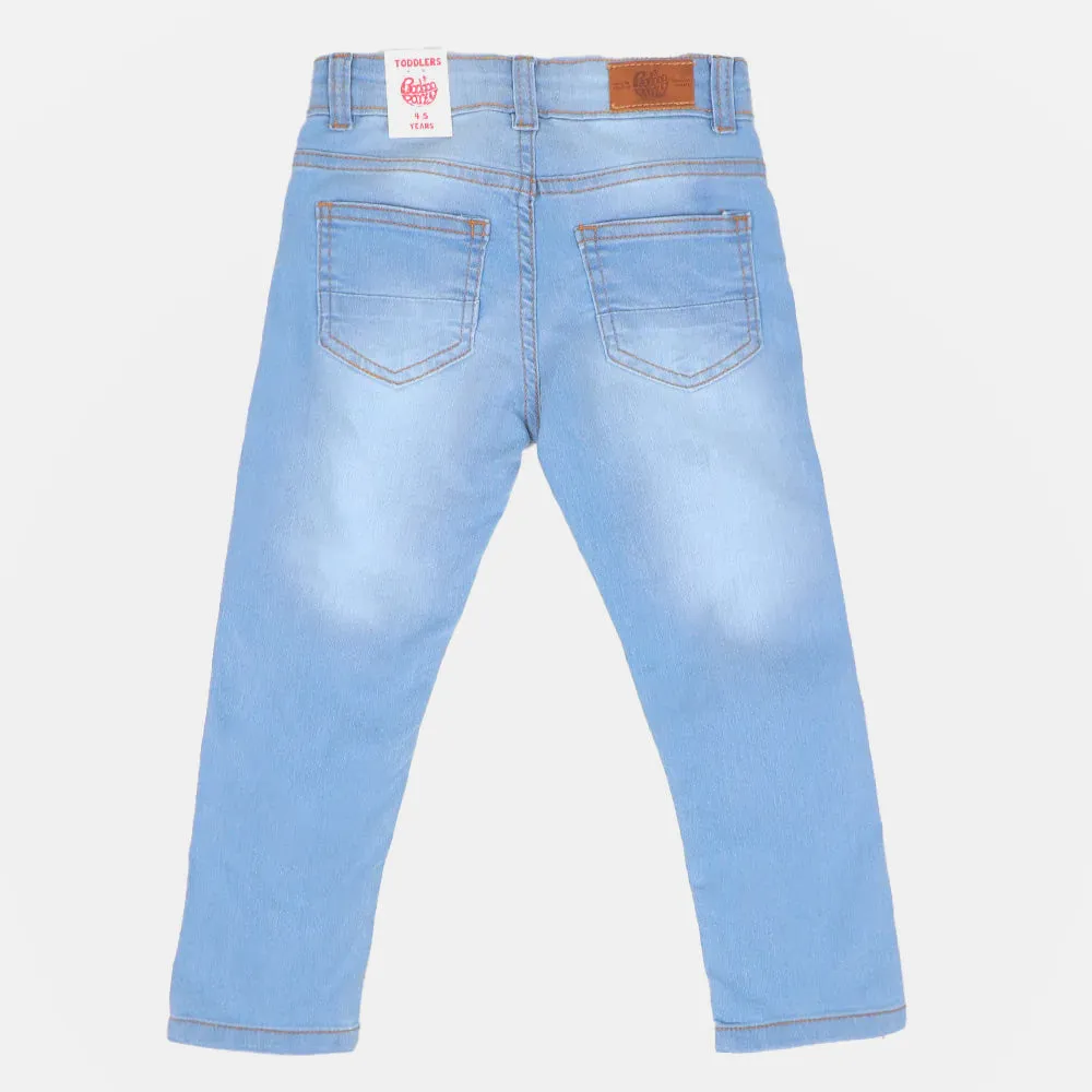 Boys Pant Denim Cut & Sew - Ice Blue