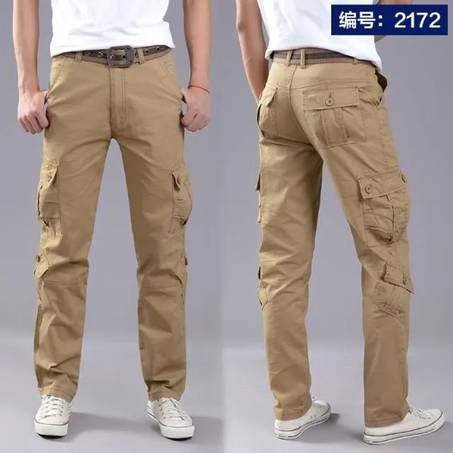 Cargo Pants Men Combat SWAT Army Military Pants 100%Cotton Many Pockets Stretch Flexible Man Casual Trousers Plus Size 28- 38 40