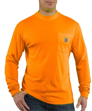 Carhartt Force Hi-Vis Long-Sleeve T-Shirt - Bright Orange