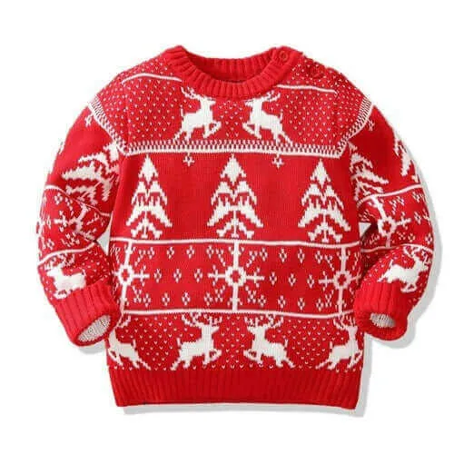 Christmas Boys Girls Sweater Autumn Winter Children Sweaters Clothing