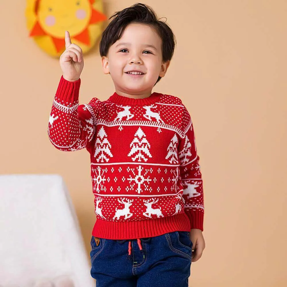 Christmas Boys Girls Sweater Autumn Winter Children Sweaters Clothing