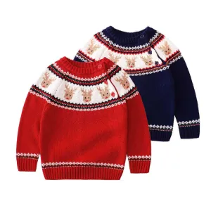 Christmas Boys Girls Sweater Autumn Winter Children Sweaters Clothing