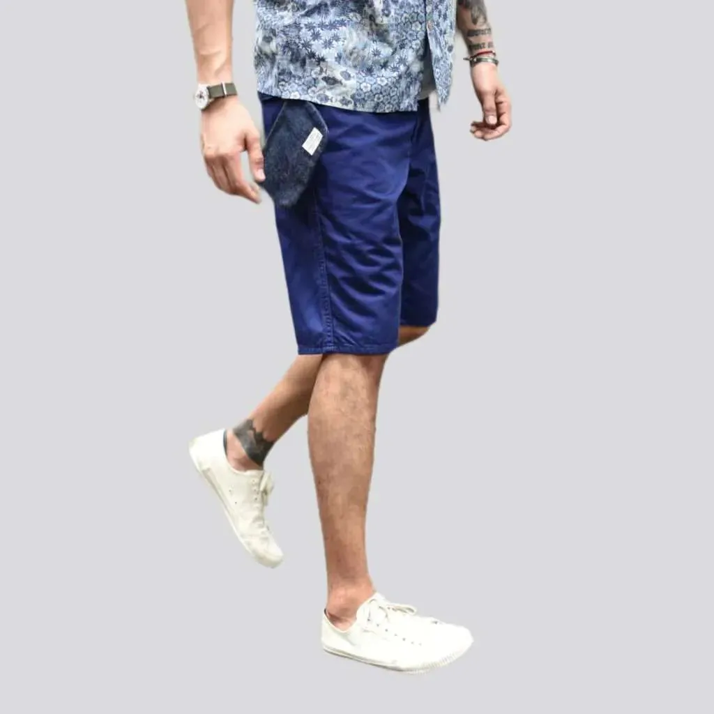 Color y2k men's denim shorts