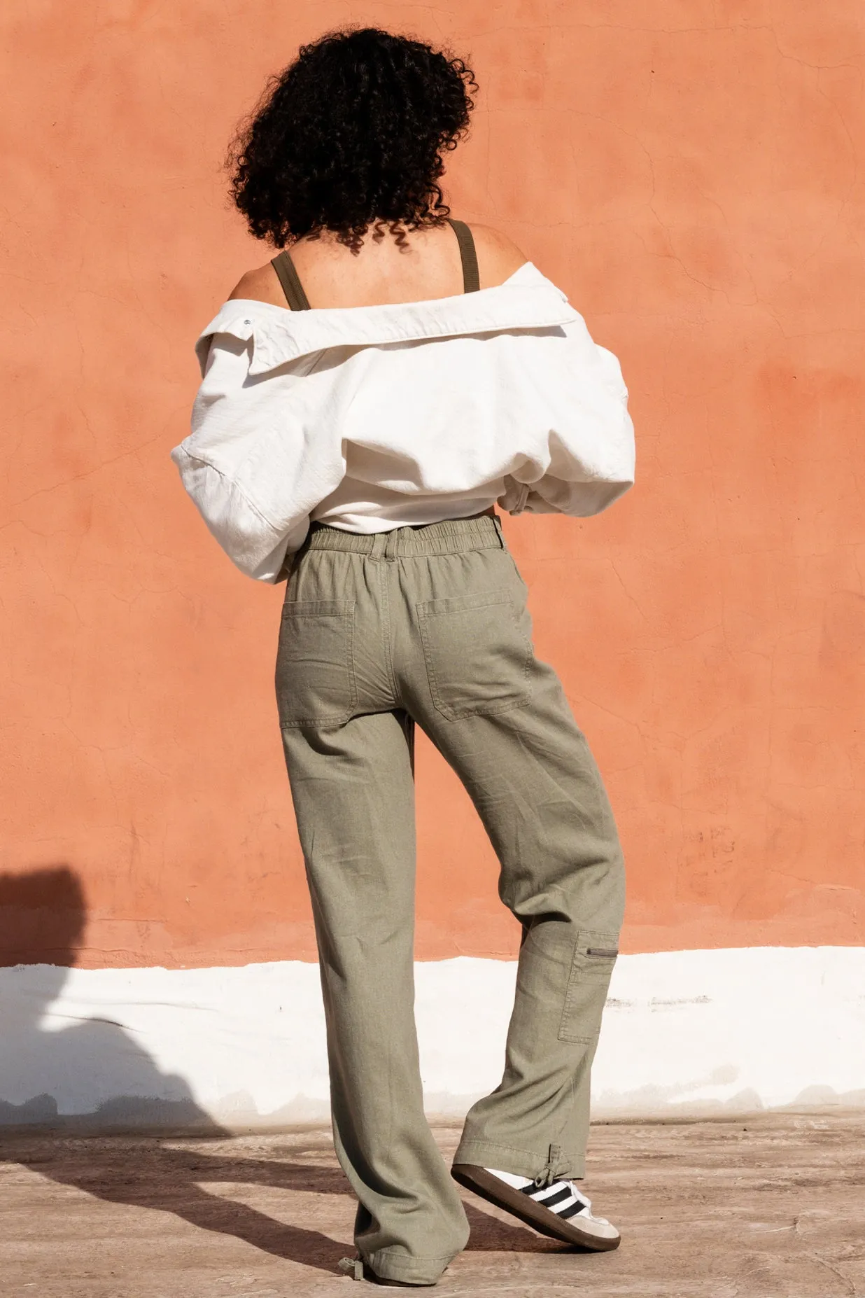 Comfort Waist Cargo Pant - Dusty Sage