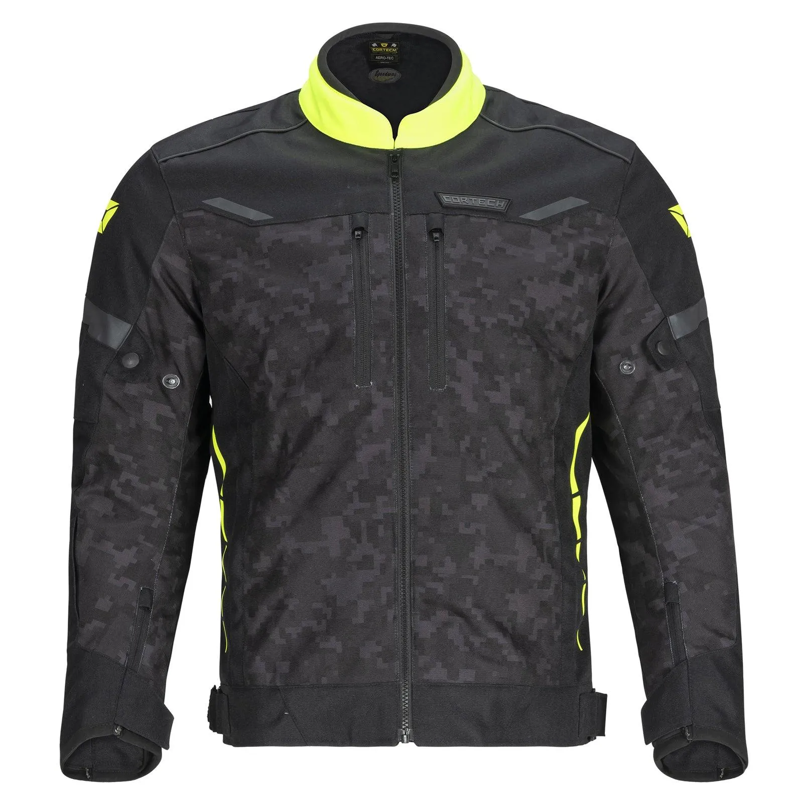 Cortech Men's Aero-Tec Jacket - Black/Camo/Hi-Viz