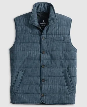 Craig Button-Down Puffer Vest in Navy by Johnnie-O