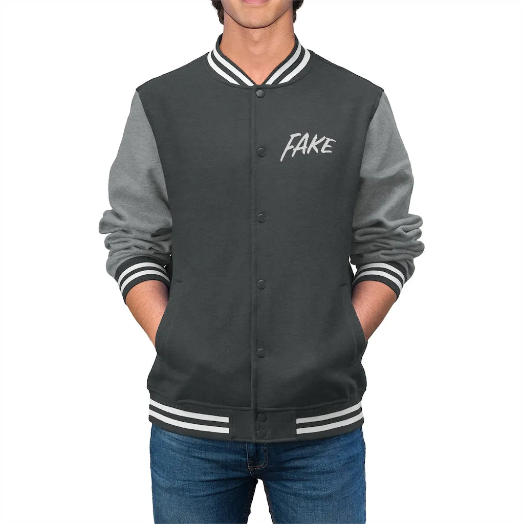 Fake Men Varsity Jacket