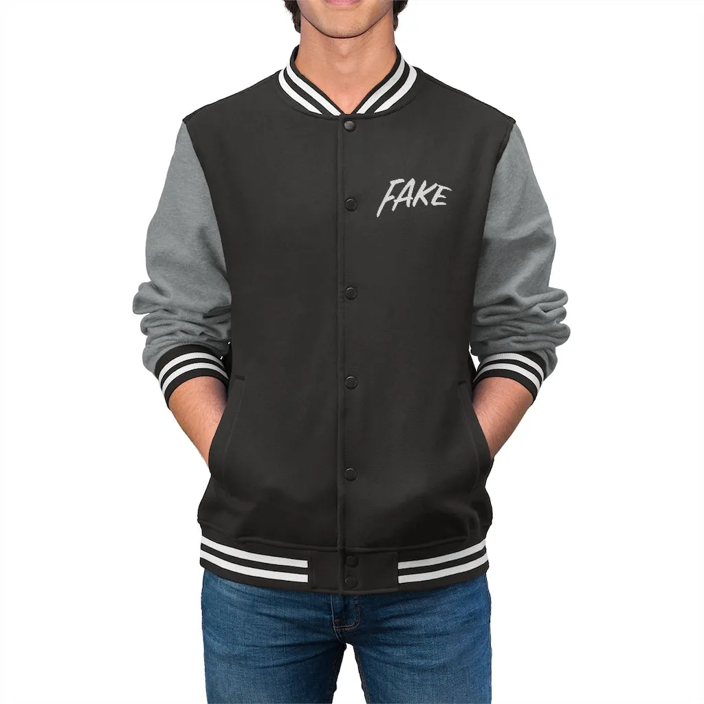 Fake Men Varsity Jacket