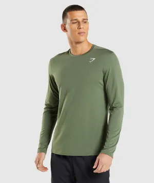 Gymshark Arrival Long Sleeve T-Shirt - Core Olive