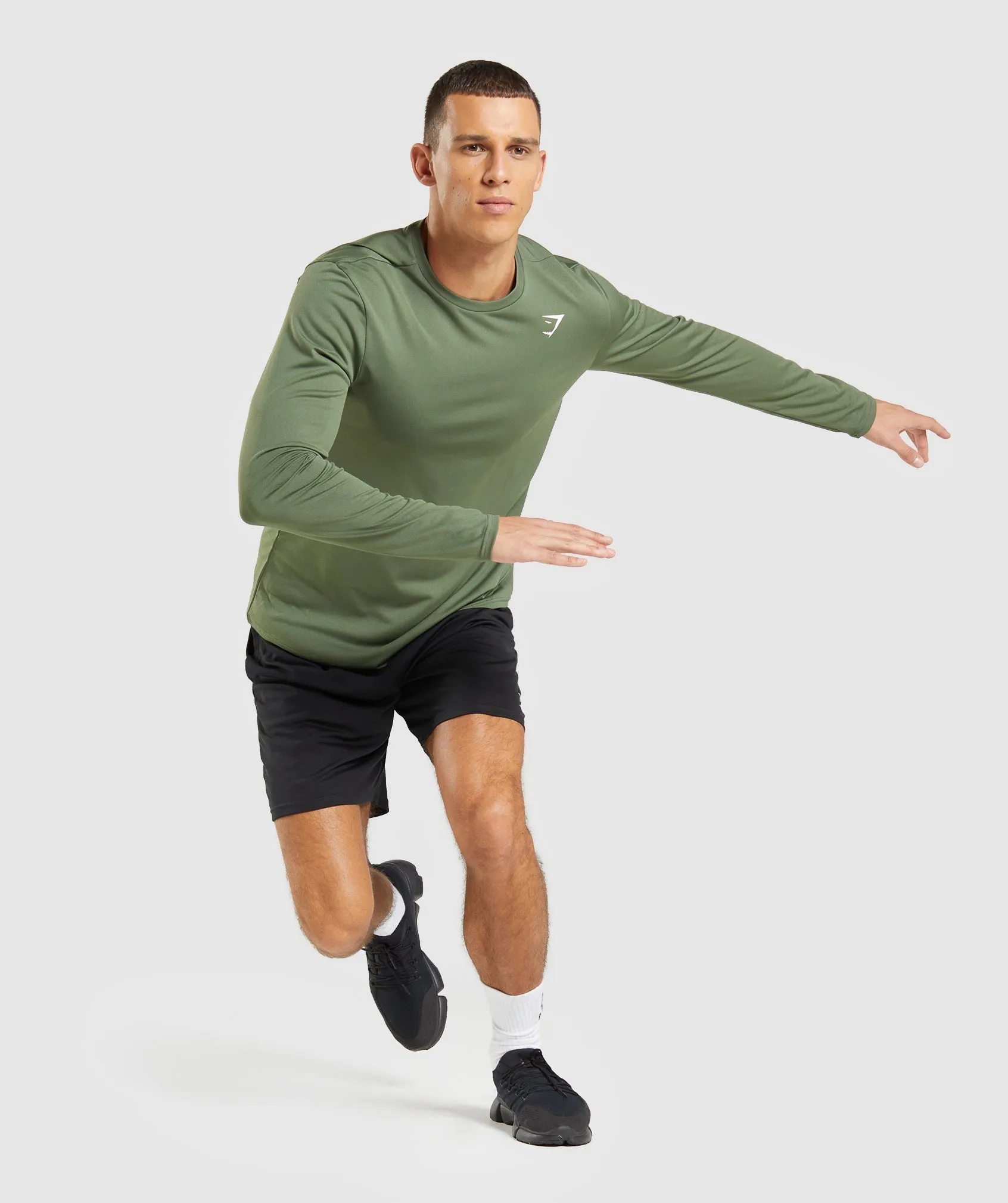 Gymshark Arrival Long Sleeve T-Shirt - Core Olive