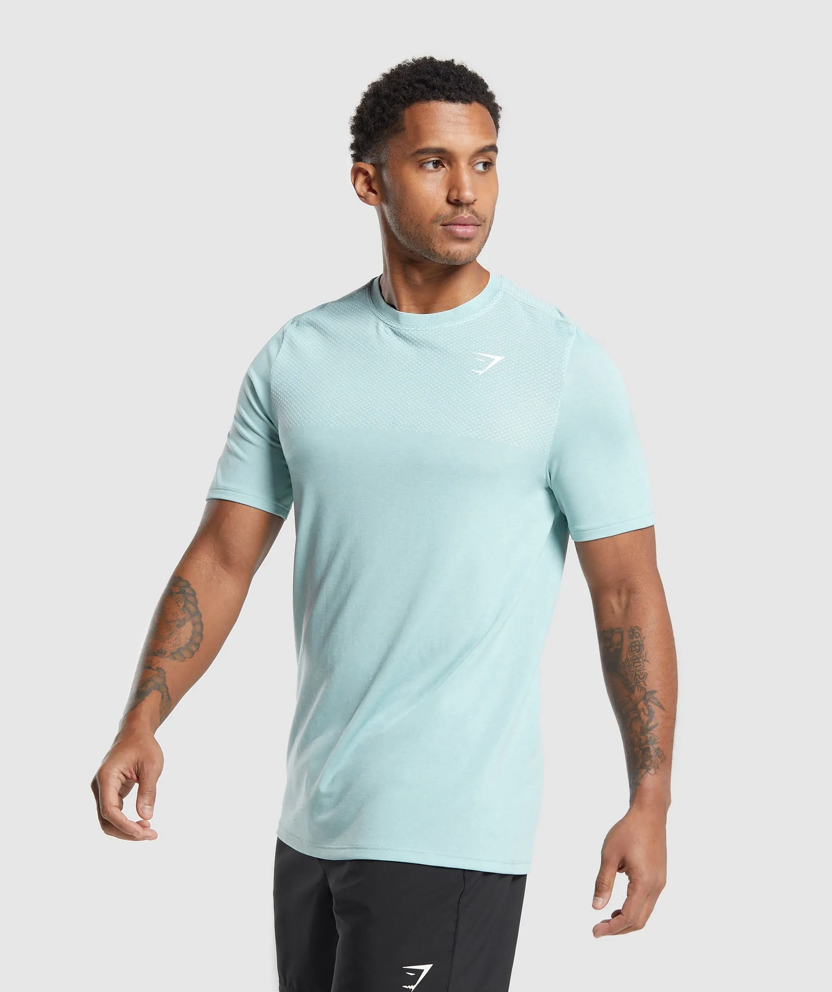 Gymshark Vital Seamless T-Shirt - Lagoon Green/White Marl