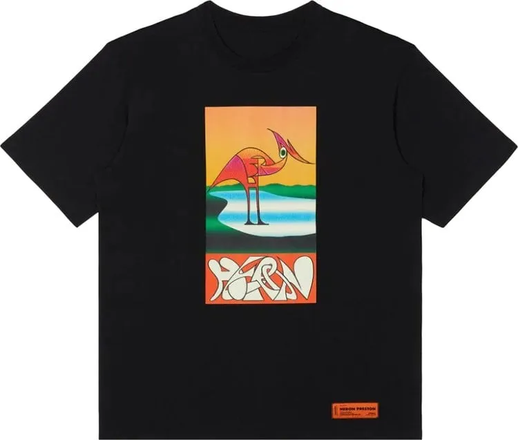 Heron Preston Abstract Tee 'Black/Orange', black