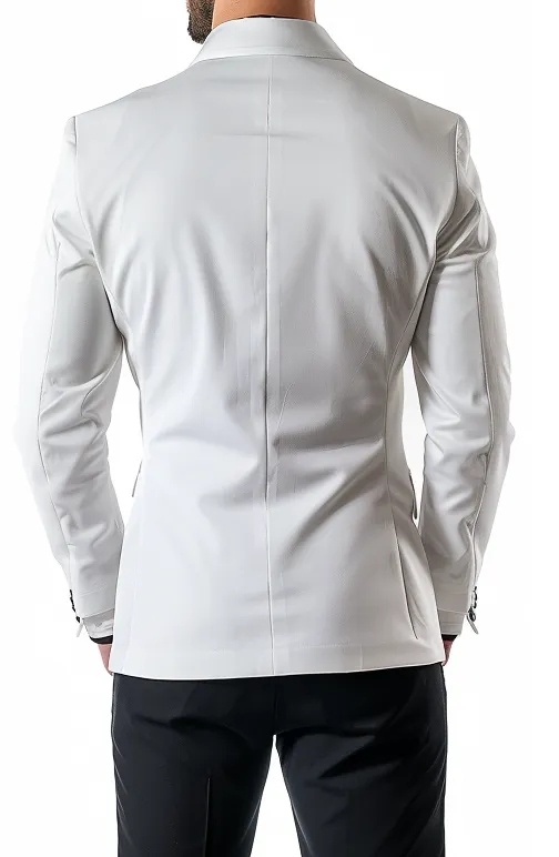 Men Stylish White Cotton Suit