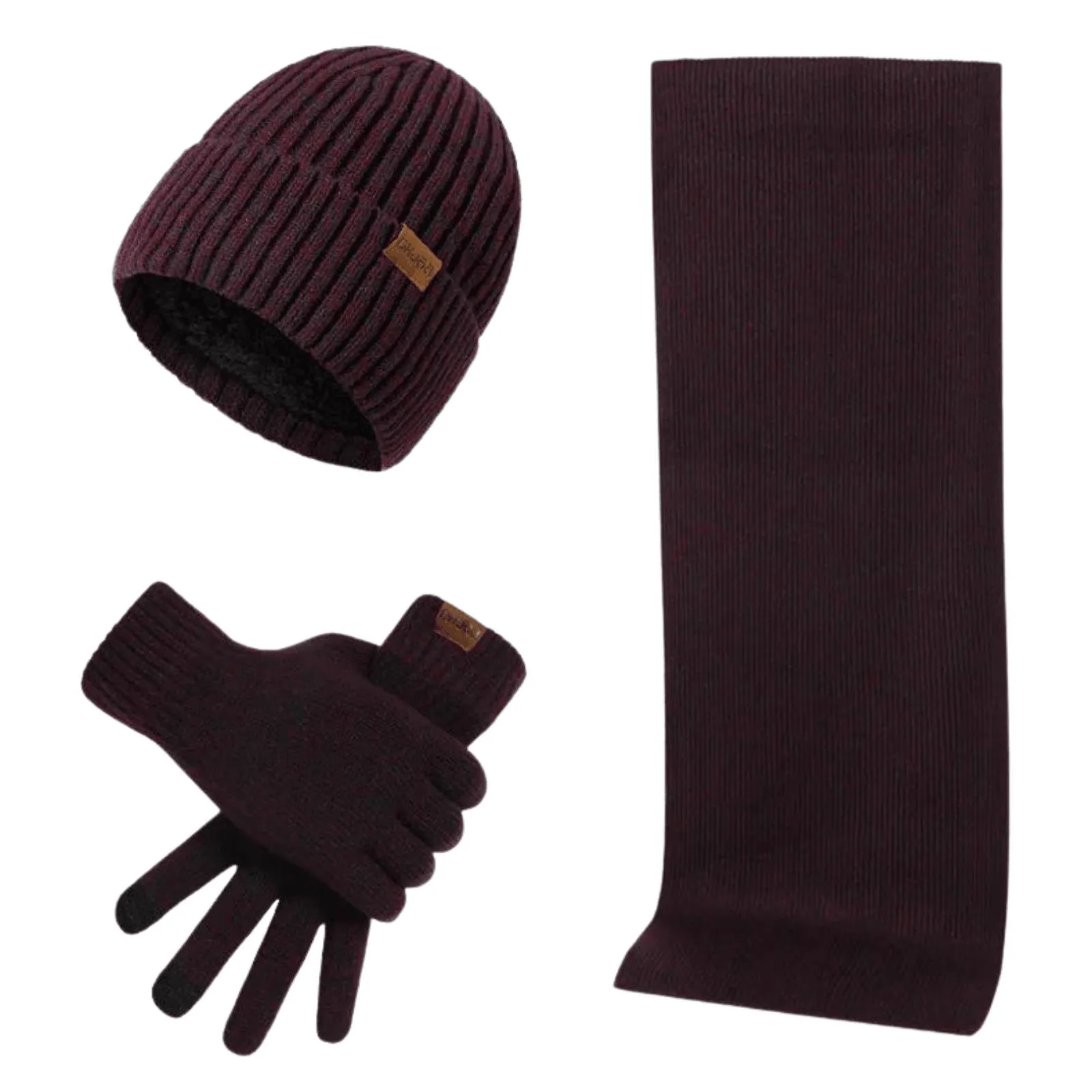 Men's Autumn Winter Keep Warm Set Men's Hat Gloves Scarf Set