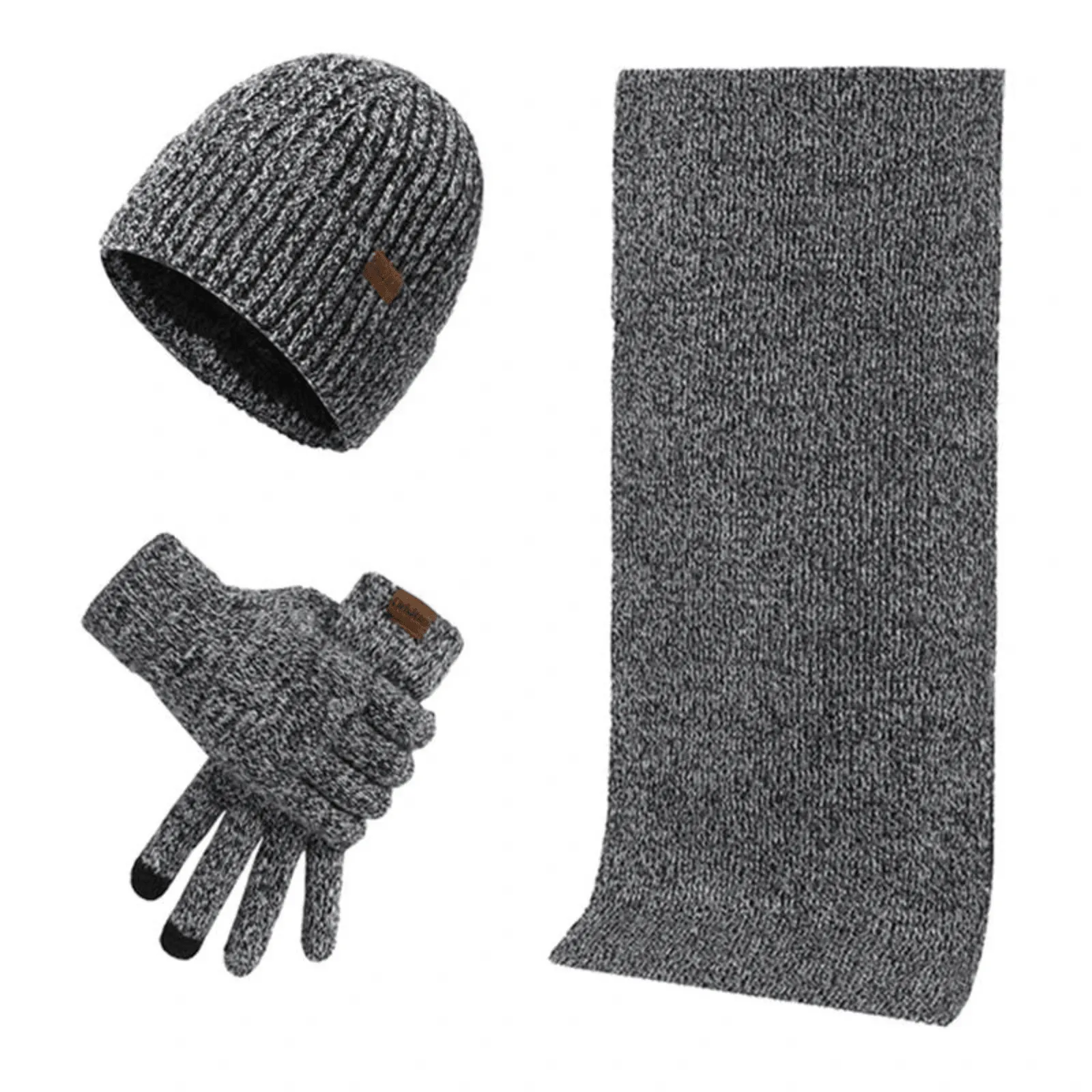 Men's Autumn Winter Keep Warm Set Men's Hat Gloves Scarf Set