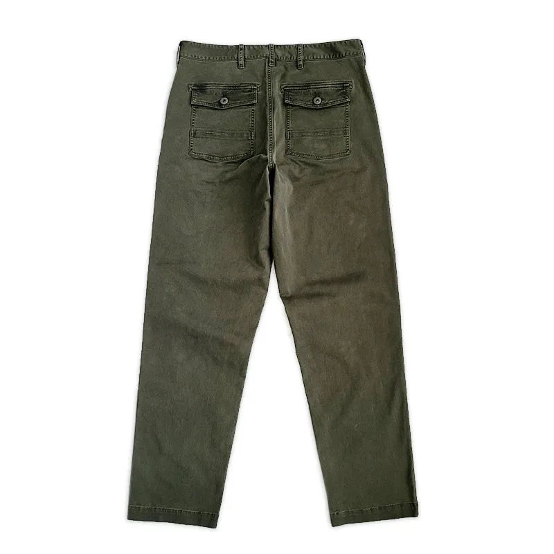 Men's Cargo Pants Straight Mid-waist Multi-pockets Military Style