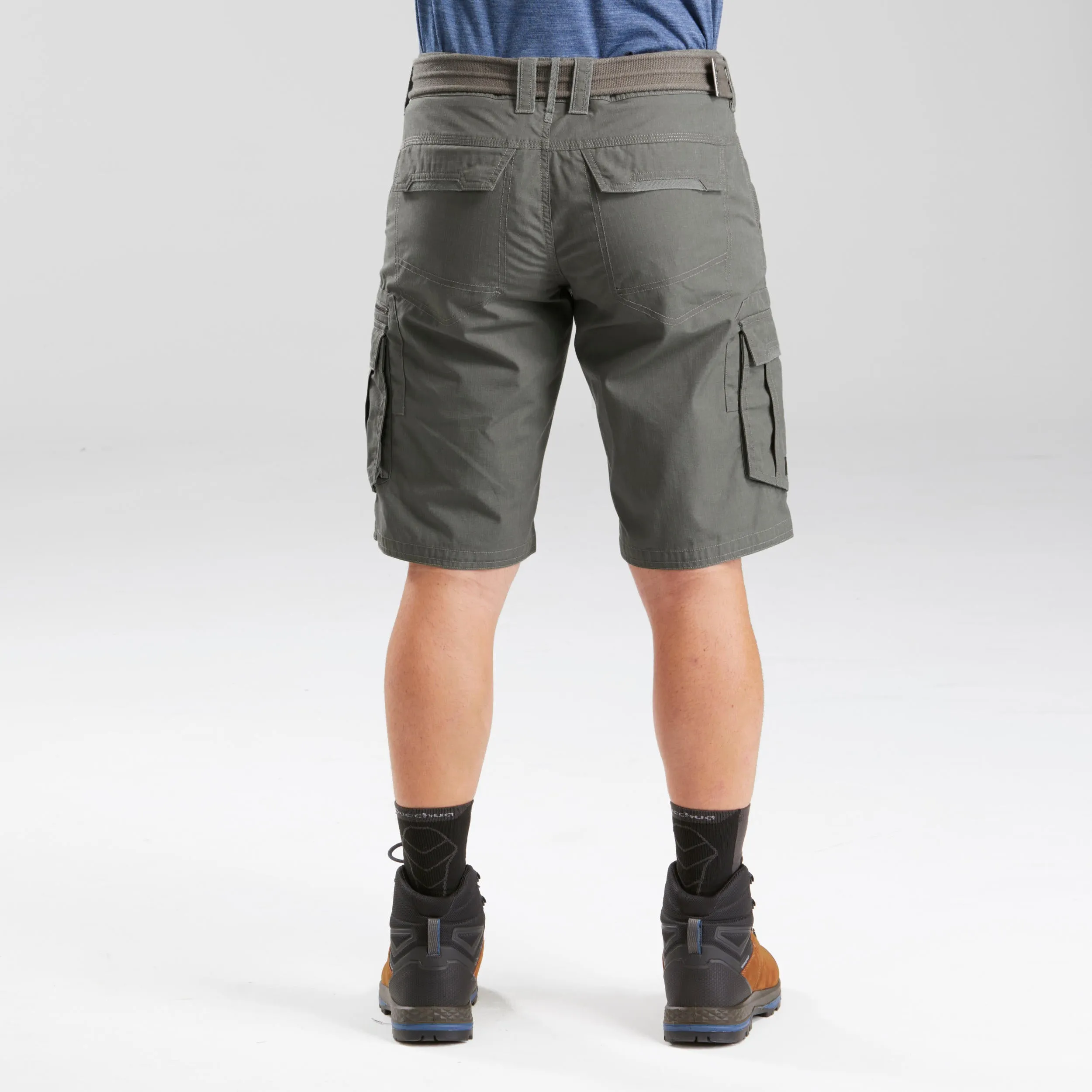 Men's hiking shorts Forclaz Travel 100, khaki