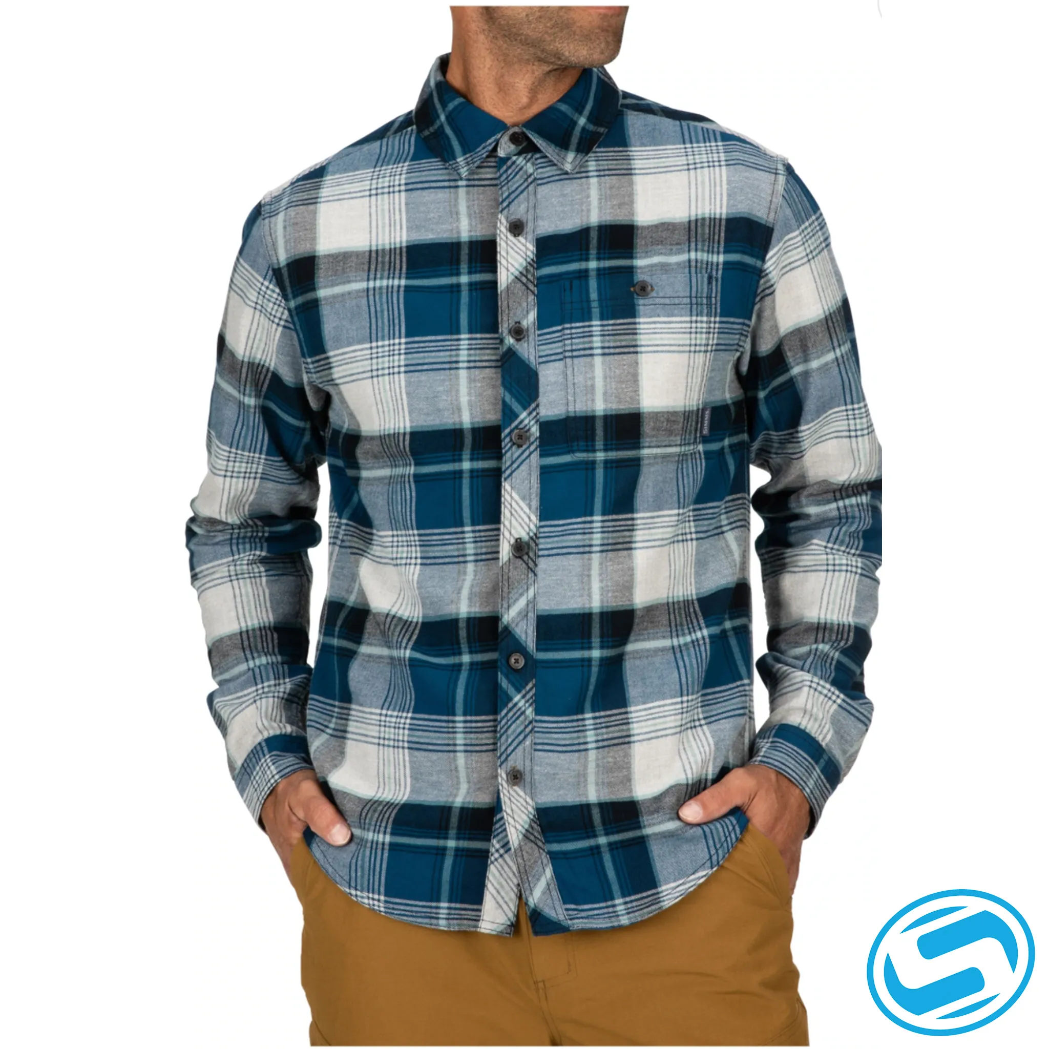 Men's Simms Dockwear Cotton Flannel Shirt