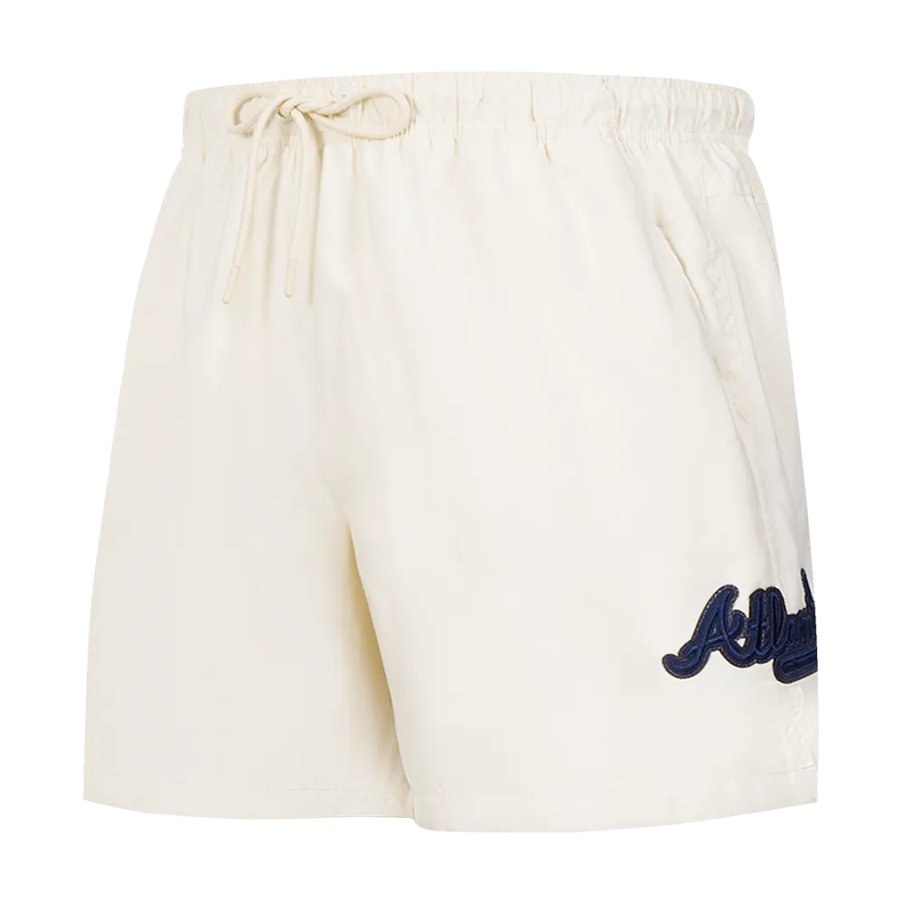 MLB ATLANTA BRAVES TRIPLE TONAL MEN'S WOVEN SHORT (EGGSHELL)