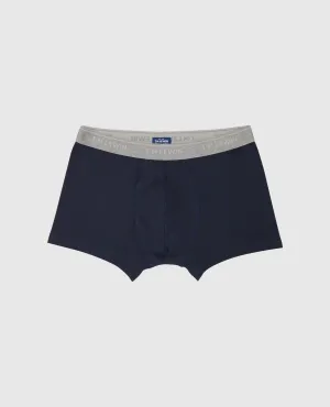 Navy Jersey Trunk with Contrast Waistband