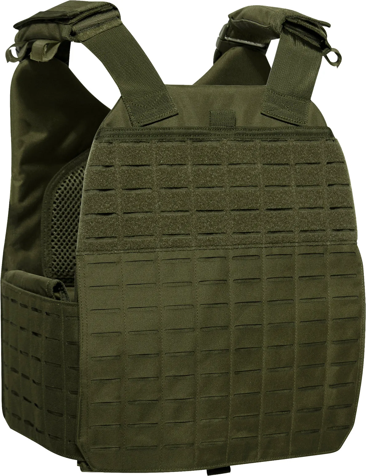 Olive Drab Regular Laser Cut MOLLE Plate Carrier Vest