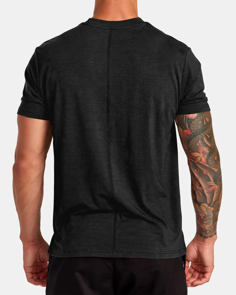 RVCA VA SPORT BALANCE TECHNICAL TRAINING T-SHIRT - BLACK