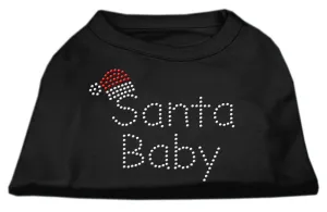 Santa Baby Rhinestone Shirts  Black XS (8)