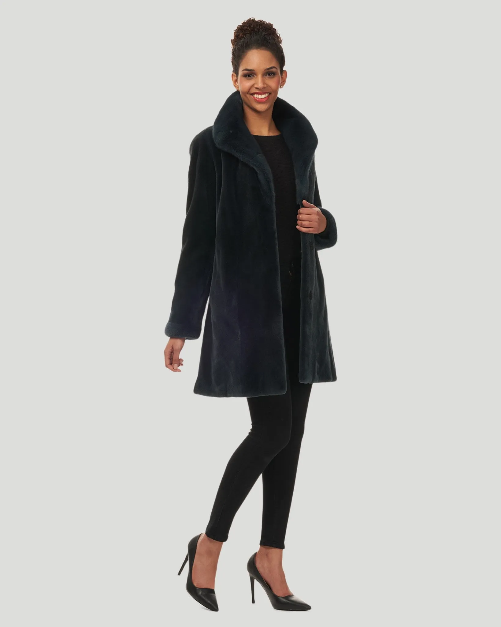 Sheared Mink Revesible Short Coat