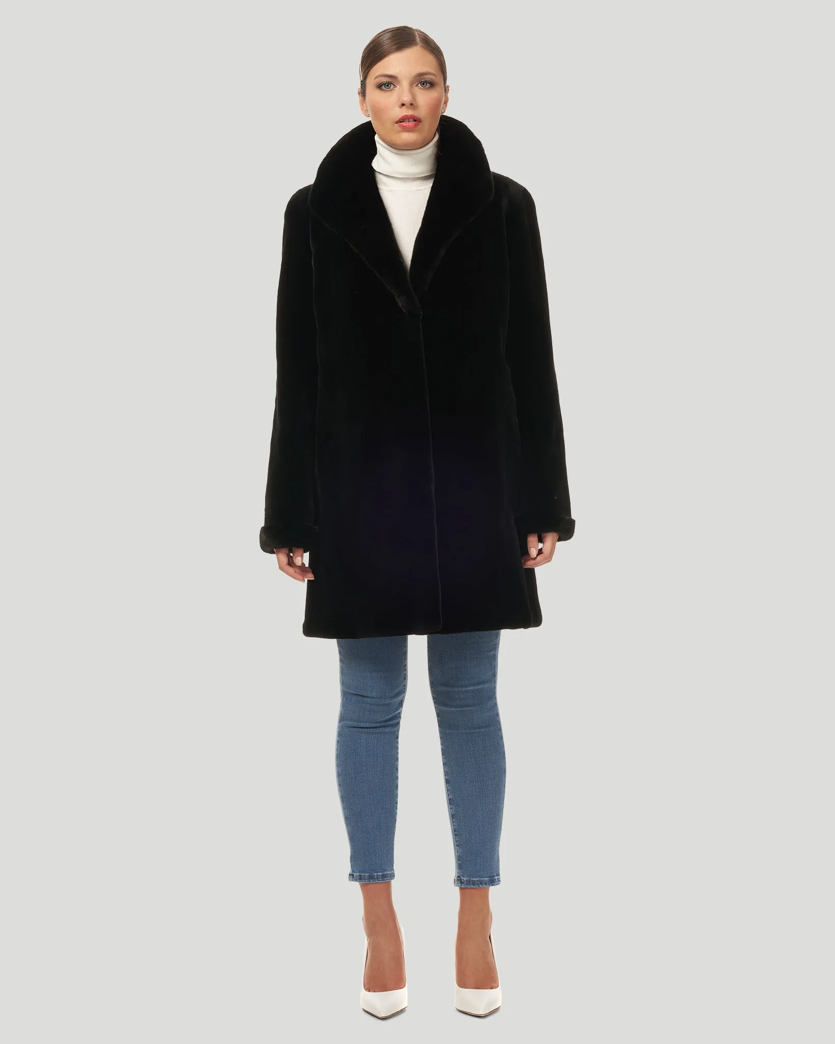 Sheared Mink Revesible Short Coat