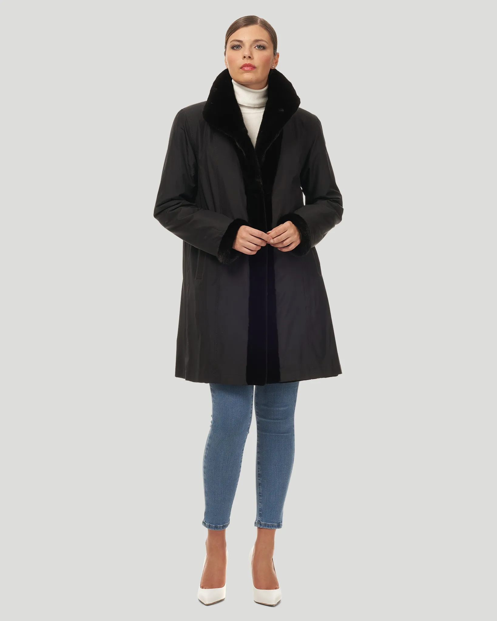 Sheared Mink Revesible Short Coat