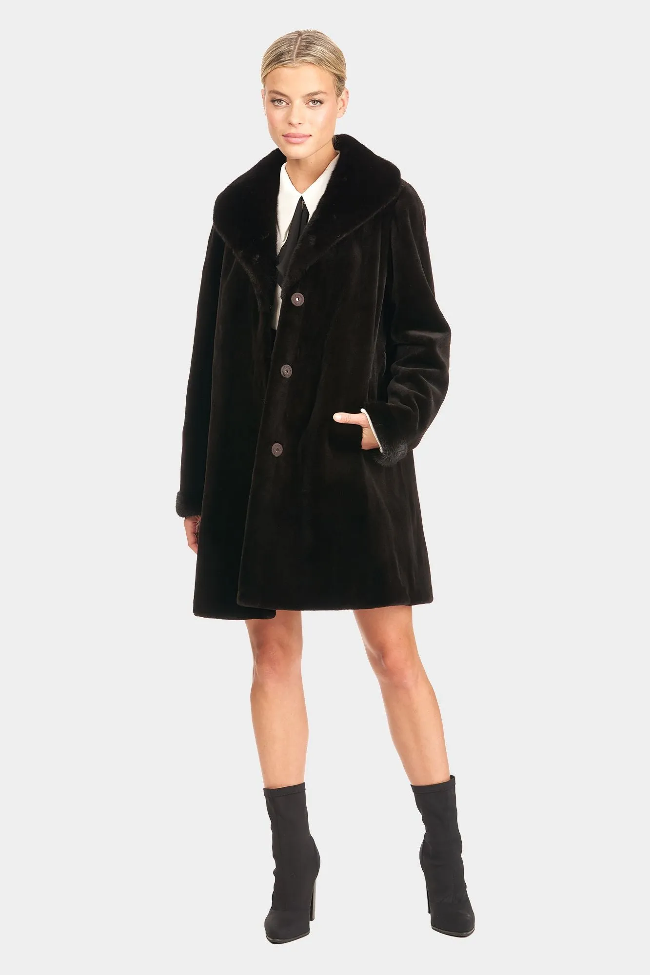 Sheared Mink Revesible Short Coat