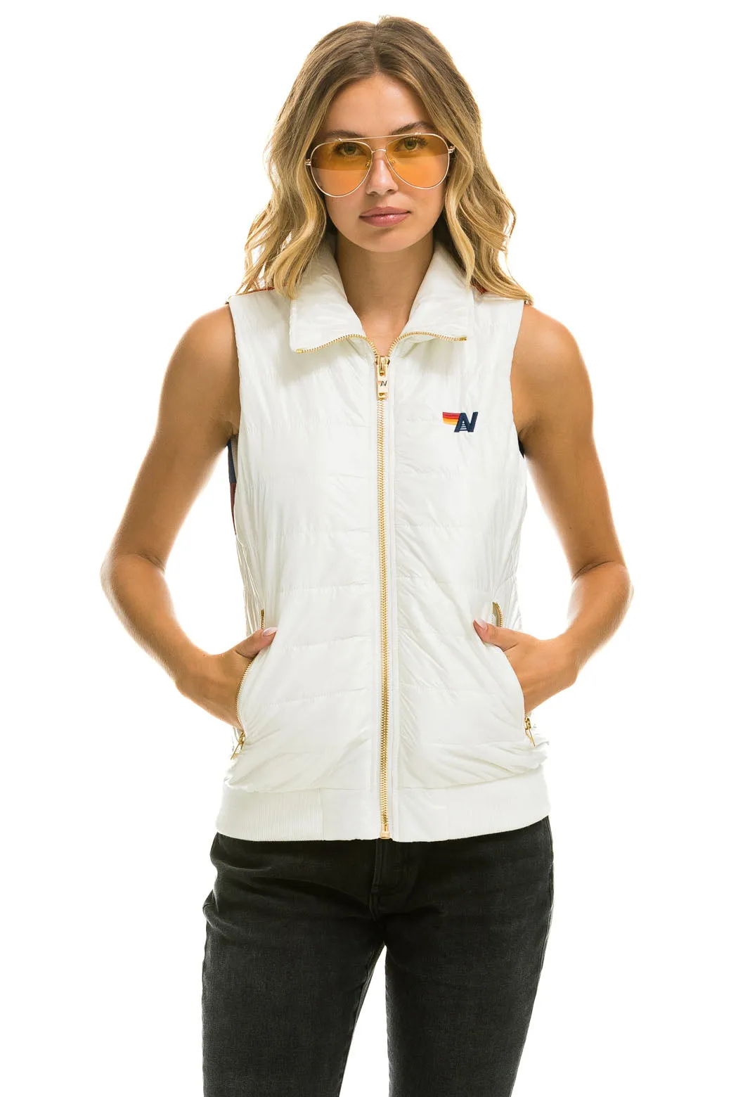 SUNBURST VEST - GLOSSY WHITE