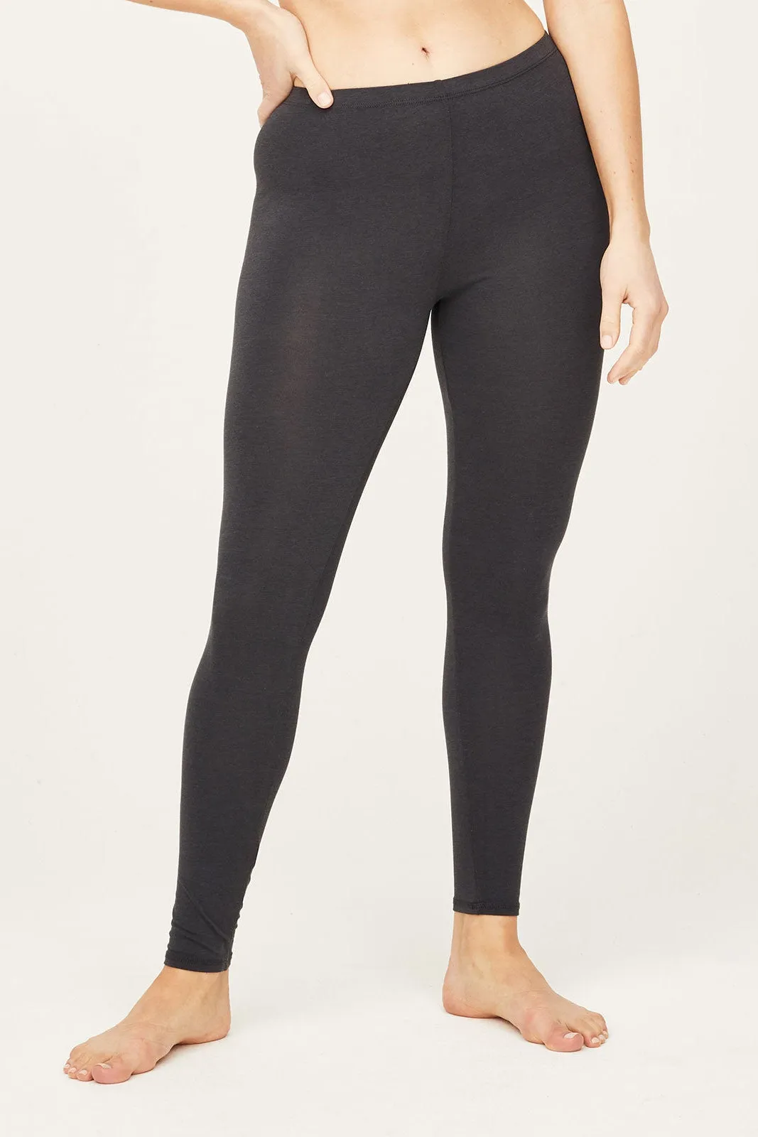 Thought Essential Bamboo Organic Cotton Base Layer Leggings In Pewter