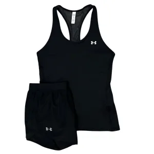 Under Armour Women's Vest / Fly Shorts Set - Black