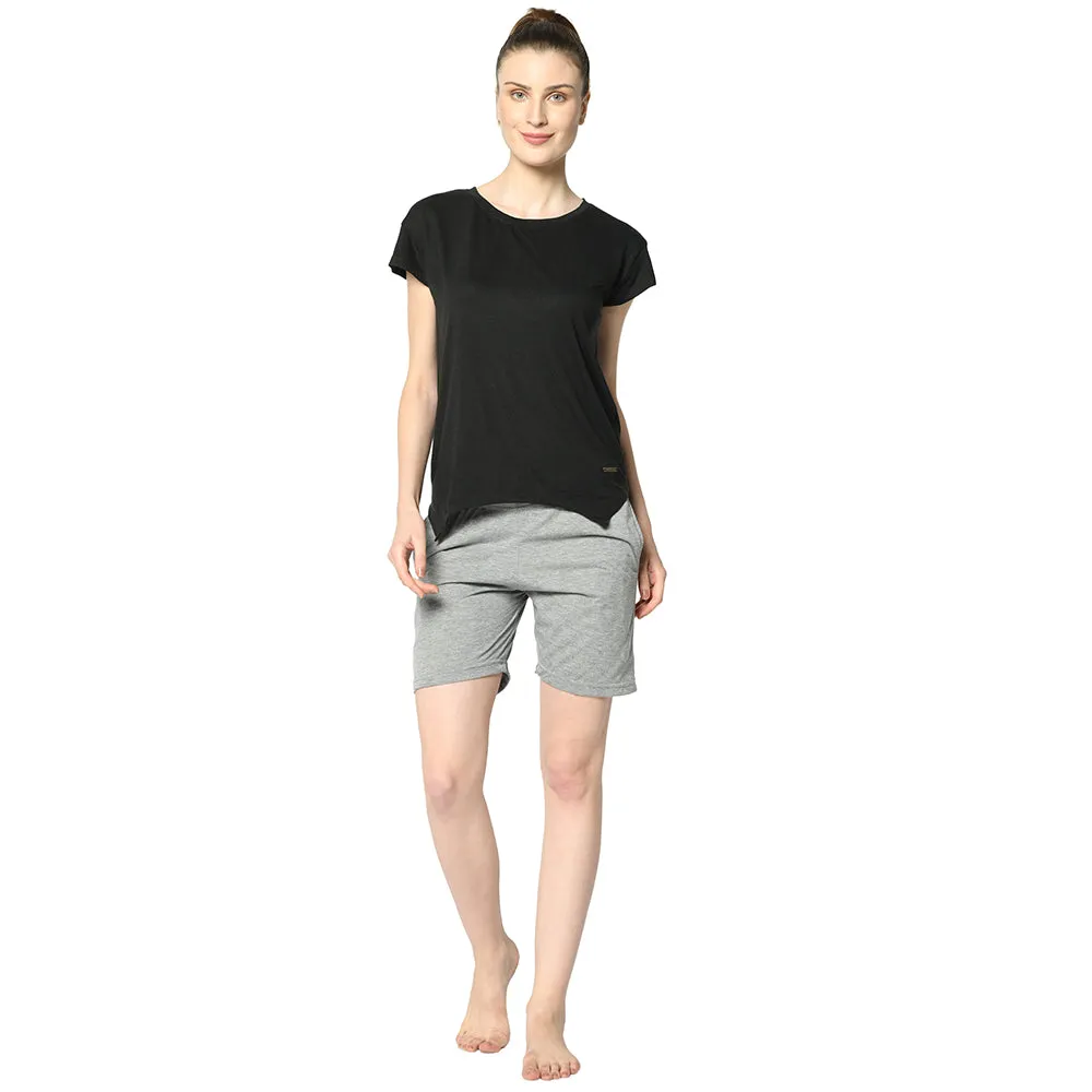 Vimal Jonney Silver Shorts For Women's