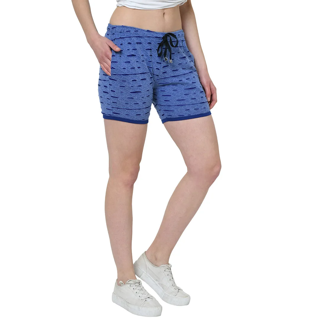 Vimal Jonney Sky Blue Color Shorts For Women