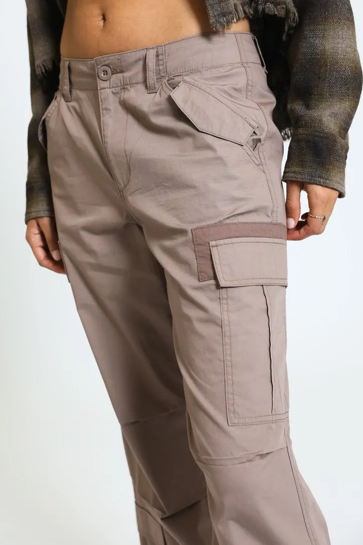 Zoe Wide Leg Cargo Pants - Java